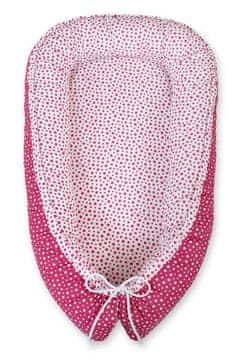 shumee Otroški kokon, obojestranski, stajica, previjalnik, Premium BOBONO - bordo zvezdice