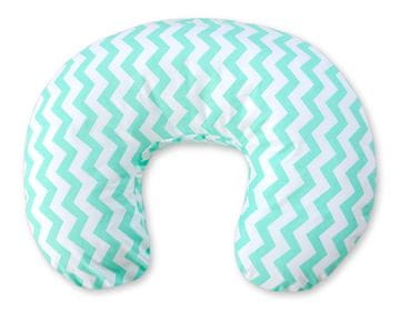 shumee Snemljiva blazina za hranjenje v obliki fižola - mint chevron