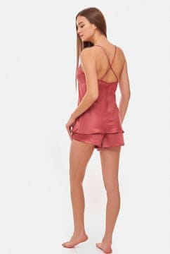 shumee Ženske satenaste kratke hlače bordo ARIA CHIC XS/S