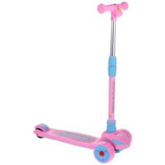 shumee 2-v-1 tricikel za uravnoteženje s svetlečimi kolesi, zložljiv - roza