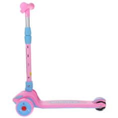 shumee 2-v-1 tricikel za uravnoteženje s svetlečimi kolesi, zložljiv - roza