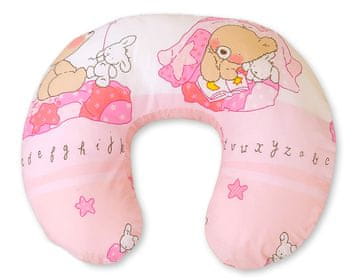 shumee Snemljiva blazina za hranjenje v fižol vrečki - roza medvedek z balonom