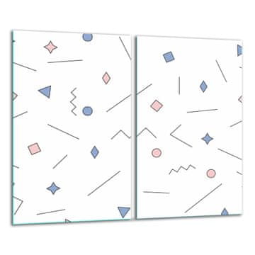 shumee Steklena deska 2x 30x52 Mosaic