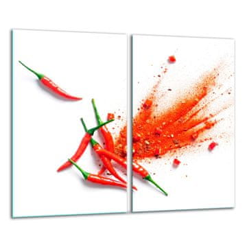 shumee Steklena deska za sekanje 2x 30x52 poper