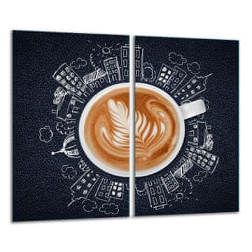 shumee Steklena deska za rezanje 2x 30x52 kava