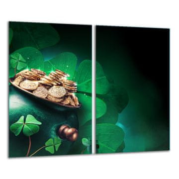 shumee Steklena deska za sekanje 2x 30x52 zelena