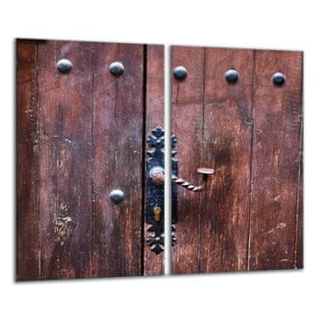 shumee Steklena deska za rezanje 2x 30x52 Les