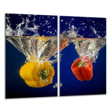 shumee Steklena sekalna ploa 2x 30x52 paprika