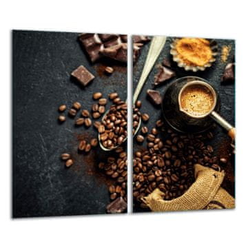 shumee Steklena deska za rezanje 2x 30x52 kava