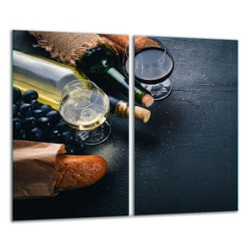 shumee Steklena deska za rezanje 2x 30x52 vino