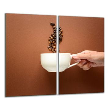 shumee Steklena deska za rezanje 2x 30x52 kava