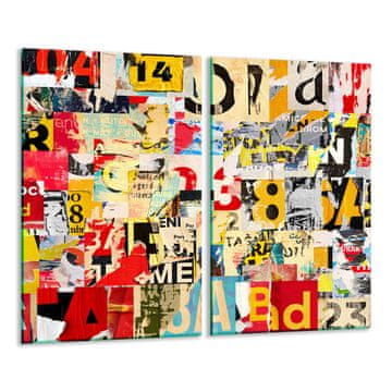 shumee STEKLENA DESKA ZA REZANJE 2x 30x52 POP ART