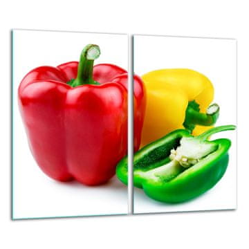 shumee Steklena deska za sekanje 2x 30x52 poper