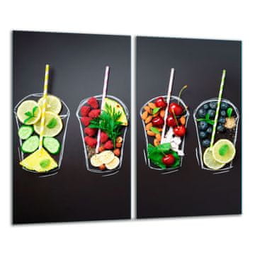 shumee Steklena deska 2x 30x52 sladica