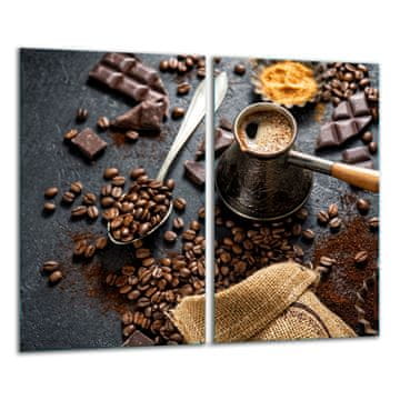 shumee Steklena deska za rezanje 2x 30x52 kava