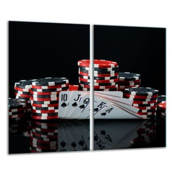 shumee STEKLENA DESKA ZA REZANJE 2x 30x52 POKER