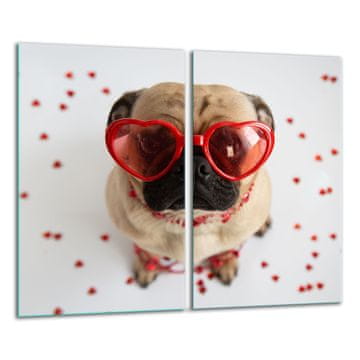 shumee Steklena deska za rezanje 2x 30x52 pes