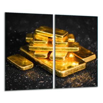 shumee Steklena deska za sekanje 2x 30x52 zlato