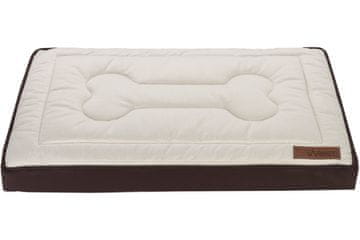 shumee Ortopedska pasja postelja Welsti vzmetnica bež kost L 100x70 protizdrsna