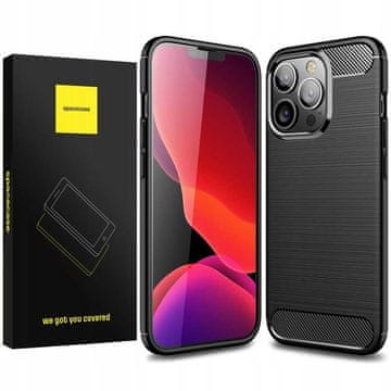 shumee Ovitek SC Carbon za iPhone 14 Pro Max, črne barve