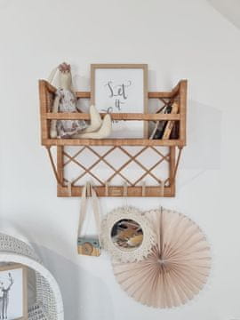 shumee Stenska omarica iz naravnega protja z obešalniki