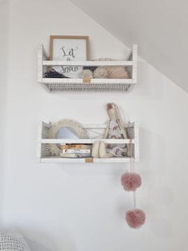 shumee Pletena pravokotna stenska omarica, bela (1 kos)