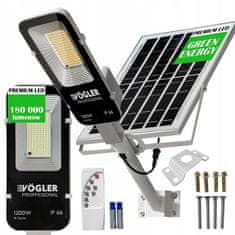 shumee MOČNA VOGLER 1500W LED SONČNA SVETILKA z RADARJEM in senzorjem gibanja ter mraka
