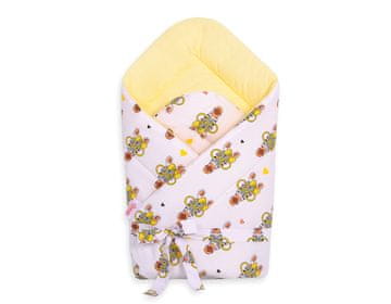 shumee Mehka dvostranska prevleka za dojenčke z vezmi - rumene zebre