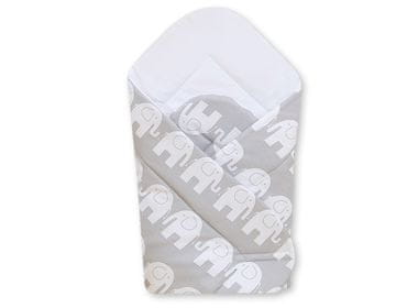 shumee Bombažna otroška prevleka z ojačitvenim vložkom - Sivi slončki