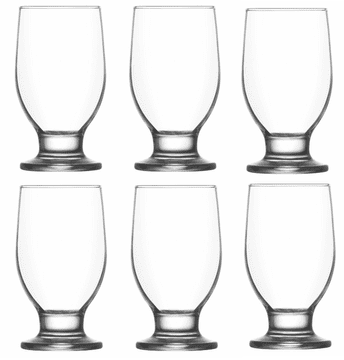 shumee LAV RENA Komplet 6 dolgih kozarcev za pijačo, vodo, sok, pivo, 305 ml