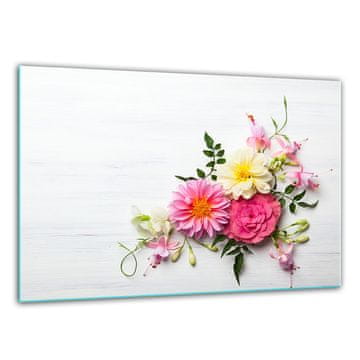 shumee Steklena deska za sekanje kaljenih 30x22 cvetov