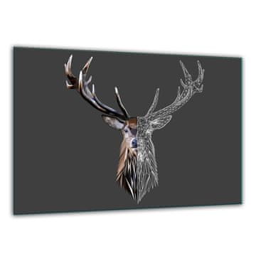 shumee Steklena sekalna ploa kaljena 30x22 jelena