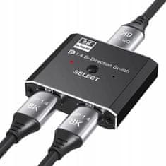 shumee STIKALO DISPLAYPORT 2x1 RAZDELJILNIK 1x2 RAZDELJILNIK STIKALO 4K 240HZ 144HZ