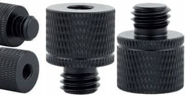 shumee Adapter z redukcijskim tulcem 1/4"" na M10 stativ, aluminijast, črne barve, 20 mm