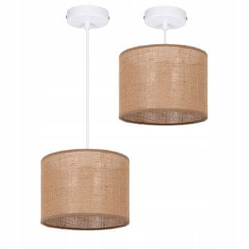 shumee 1-PLOSKA VISEČA SVETILKA ZA STROP, BOHO SEBUNAR JUTA