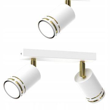 shumee STROPNA SVETILKA BELO ZLATO PREMIČNA LED GX53 REFLEKTOR NASTAVLJIVA PL