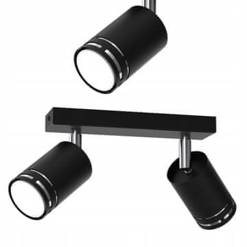 shumee STROPNA SVETILKA ČRNO KROMIRANA PREMIČNA LED GU10 REFLEKTORSKA POLIRANA SVETILKA