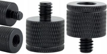 shumee Redukcijski tulec 1/4"" na stativ M8 črne barve za 20 mm stojalo za svetilko