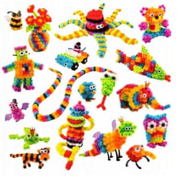 shumee Komplet kreativnih gradbenih kock z ježki, 900 kosov.