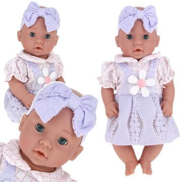 shumee Dojenček v obleki, plišasta punčka, sedeča, z zaprtimi očmi, 38 cm