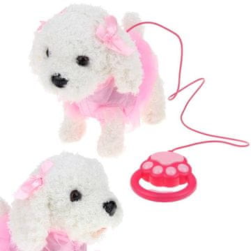 shumee Interaktivni pes hodi na povodcu Maskota pudlja laja in premika rep - v obleki