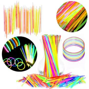 shumee Svetleče zapestnice Naglavni trakovi Fluorescentne palčke 10 kresničk