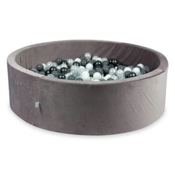 shumee Suha žogica 700 kosov 130x40 Velvet lila: biserna, siva, bela, prozorna, kovinski grafit