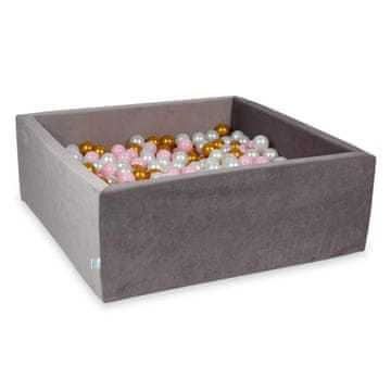 shumee Suha žogica 600 kosov 110x110x40 Velvet lila: svetlo roza, biserna, zlata