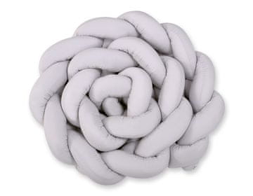 shumee Pleten ščitnik za posteljico XXL - siv