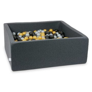 shumee Suhi grafitni bazen 110x110x40 s 600 kroglami: srebrna, zlata, črna