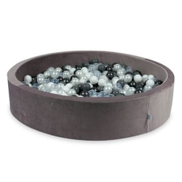 shumee Suha žogica 600 kosov 130x30 Velvet lila: biserna, siva, bela, prozorna, kovinski grafit