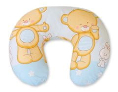 Bobono Blazina za hranjenje rogljiček, snemljiva sedlnik - ljubkovalni medvedek, modra