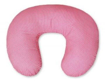 shumee Snemljiva blazina za dojenje v obliki fižola - Houndstooth temno roza