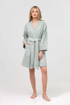 shumee Ženski zelen bombažni kopalni plašč SERENITY Ena velikost